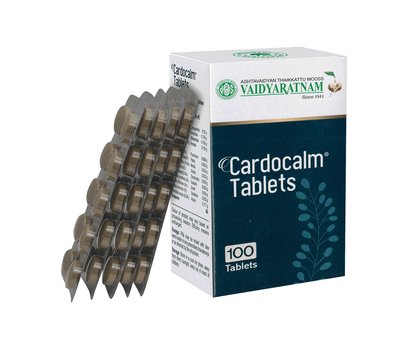 VAIDYARATNAM CARDOCALM TABLETS