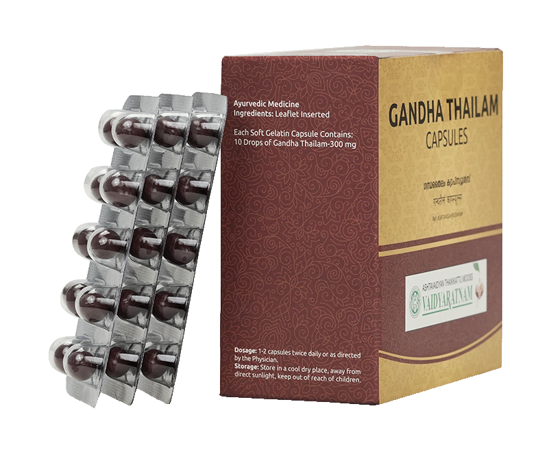 VAIDYARATNAM GANDHA THAILAM SOFT GEL CAPSULE