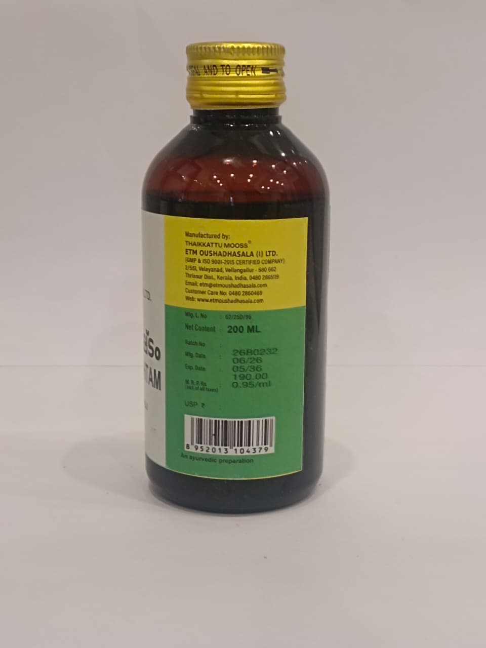 ETM SARASWATHNA RISHTAM 200 ML BY THAIKKATTU MOOSS
