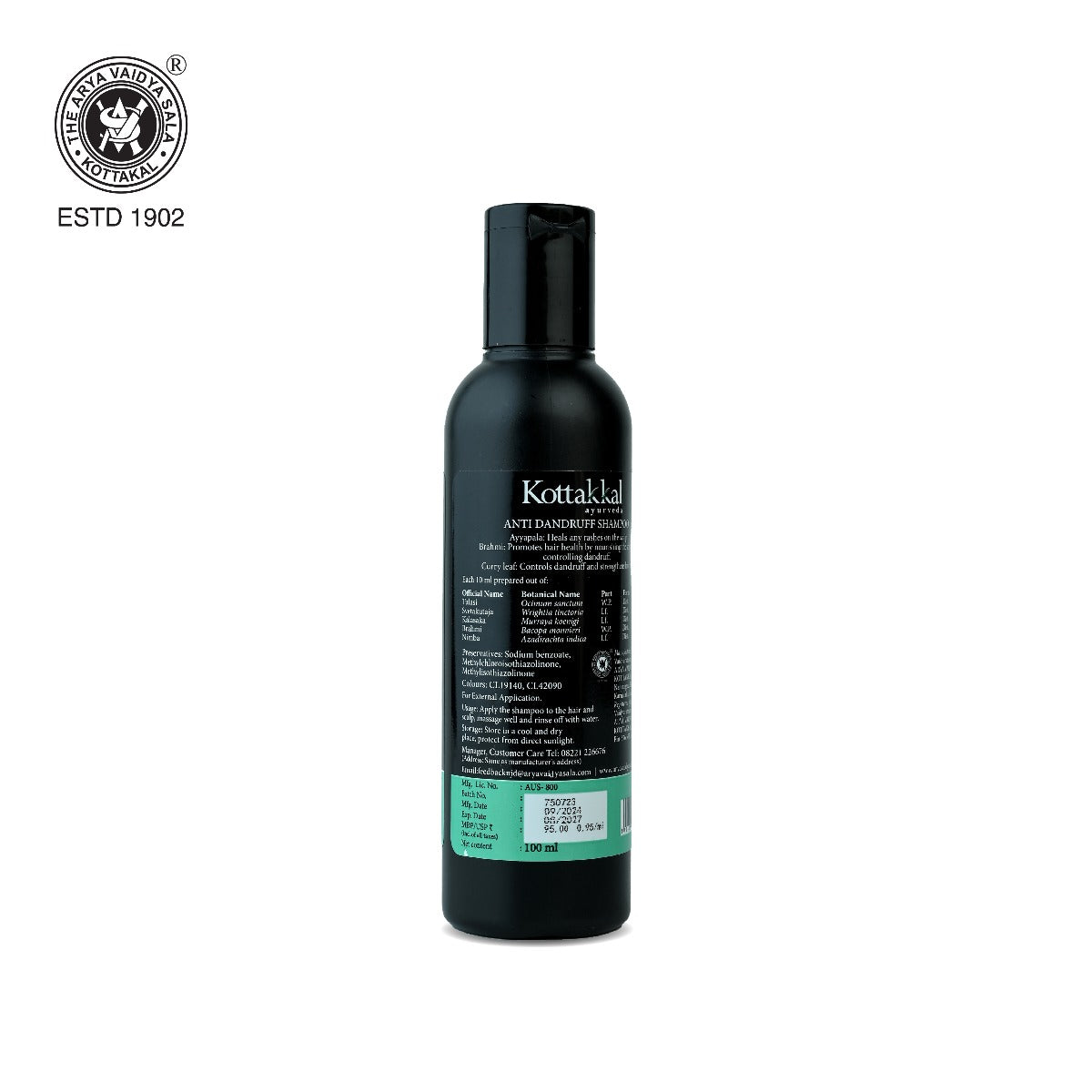 KOTTAKKAL ANTI DANDRUFF SHAMPOO 200 ML