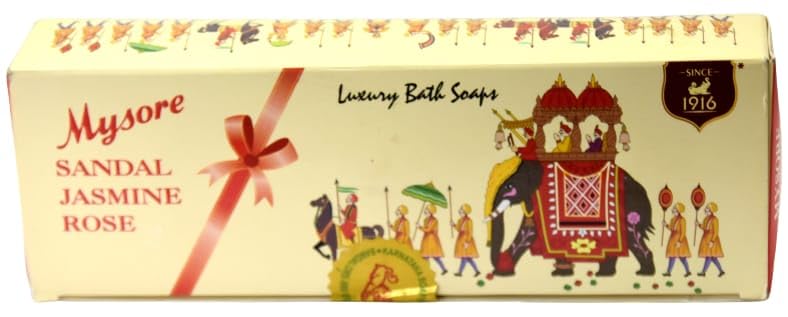 MYSORE SANDAL JASMINE ROSE SOAP
