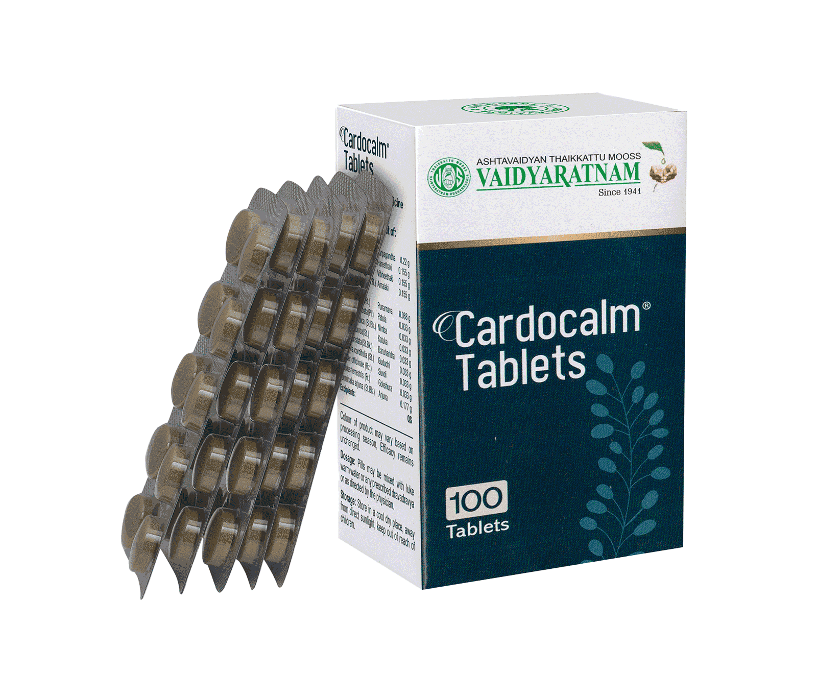 VAIDYARATNAM CARDOCALM TABLETS