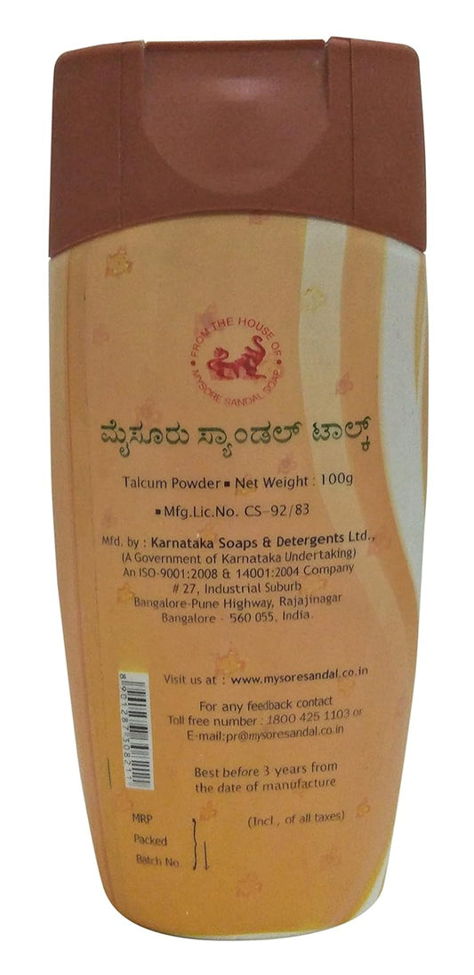 MYSORE SANDAL TALC 100 ML