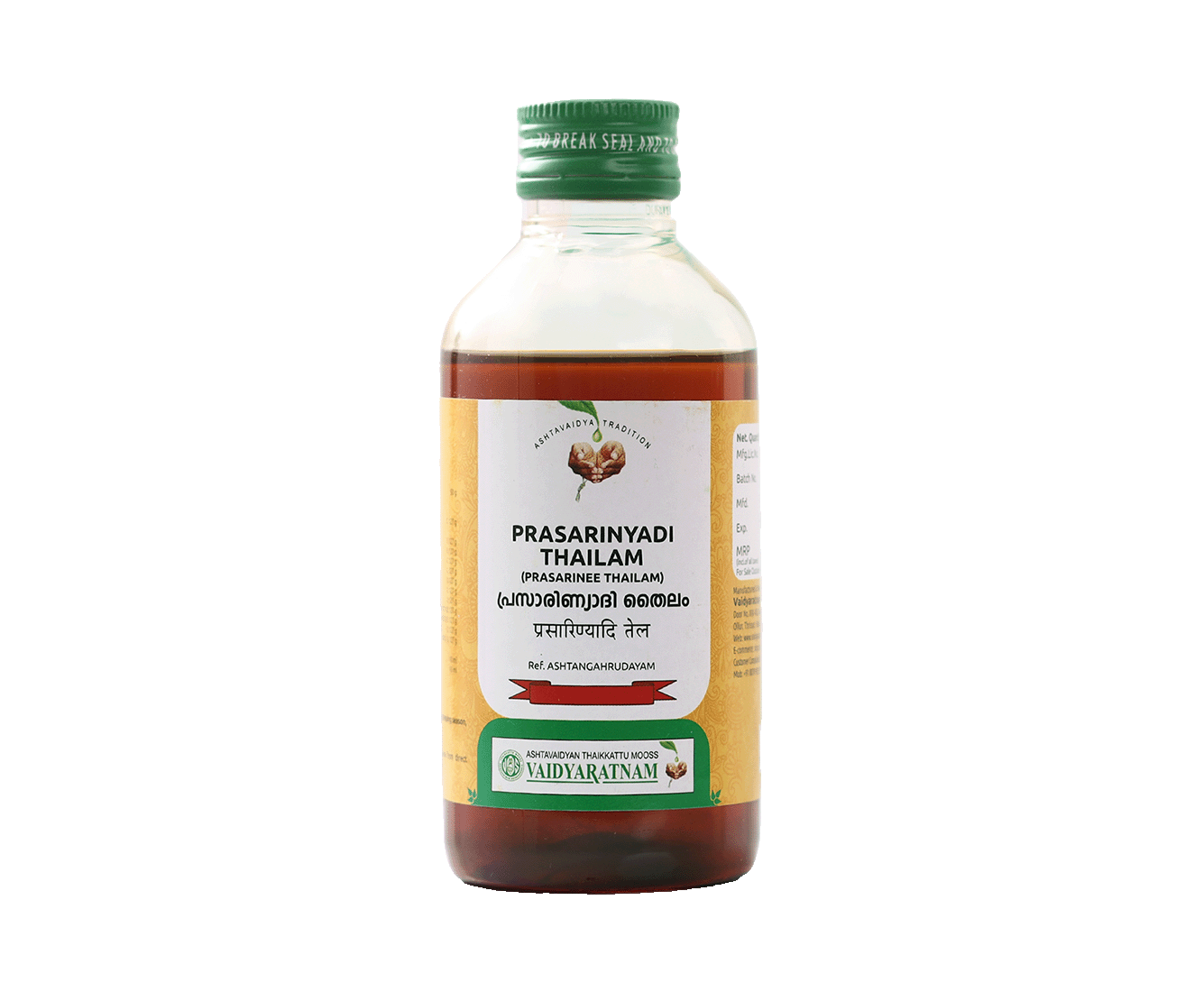 VAIDYARATNAM PRASARINYADI THAILAM