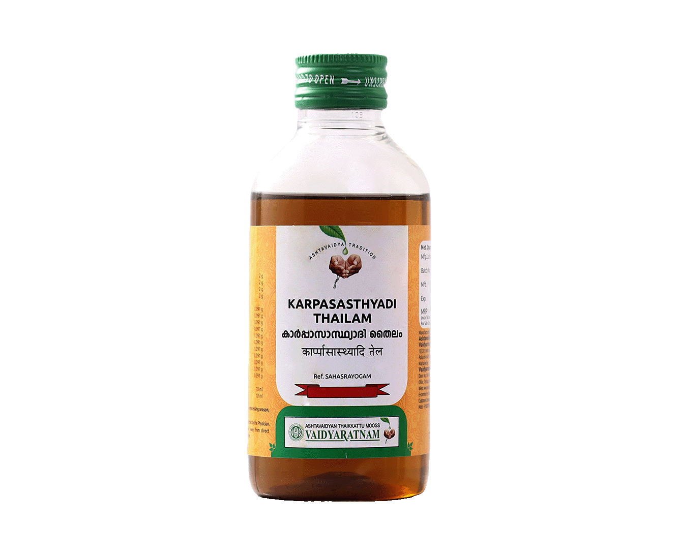 VAIDYARATNAM KARPASASTHYADI THAILAM CHIKKANAPAKAM