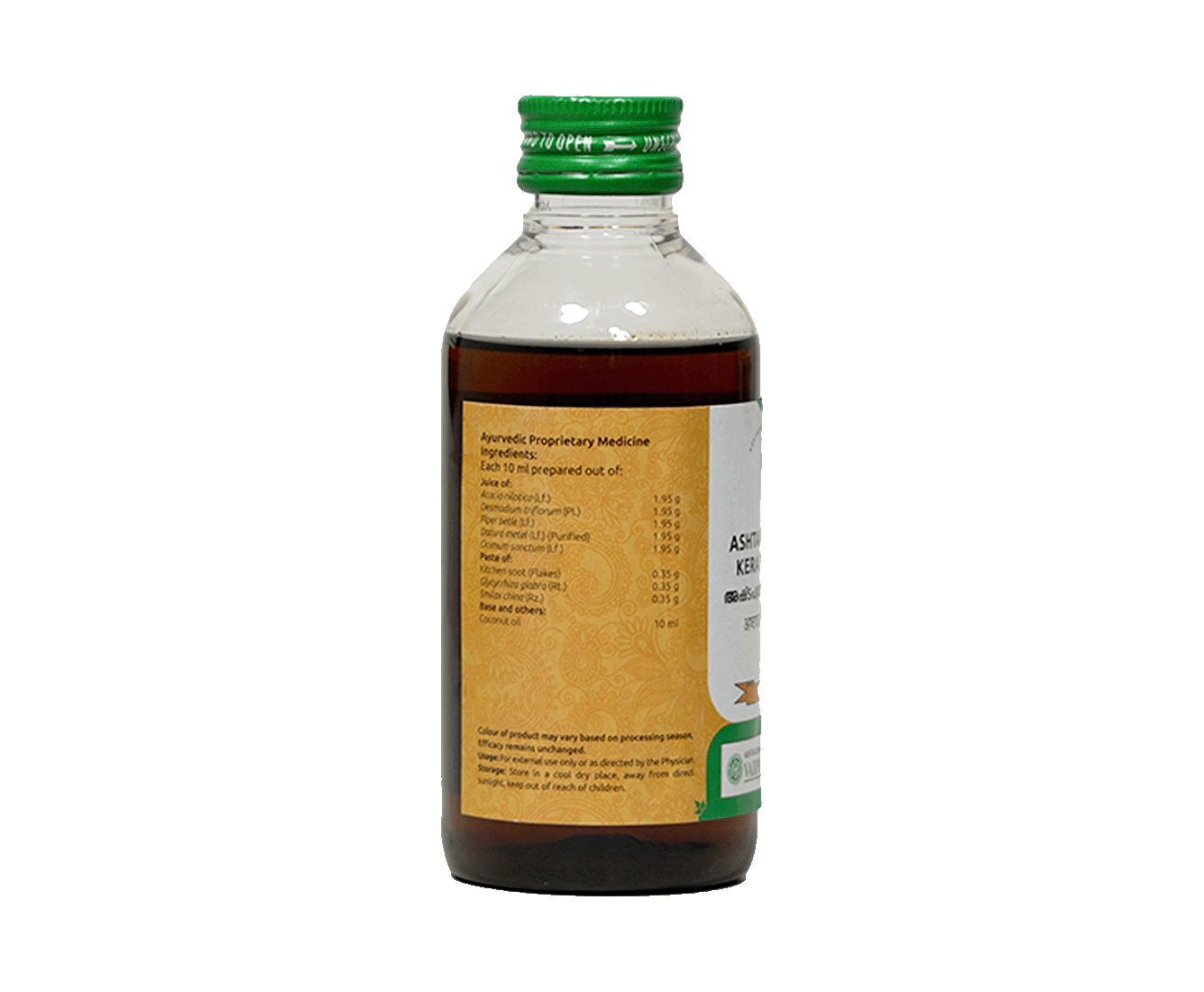 VAIDYARATNAM ASHTAPATHRADI KERA OIL