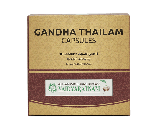VAIDYARATNAM GANDHA THAILAM SOFT GEL CAPSULE