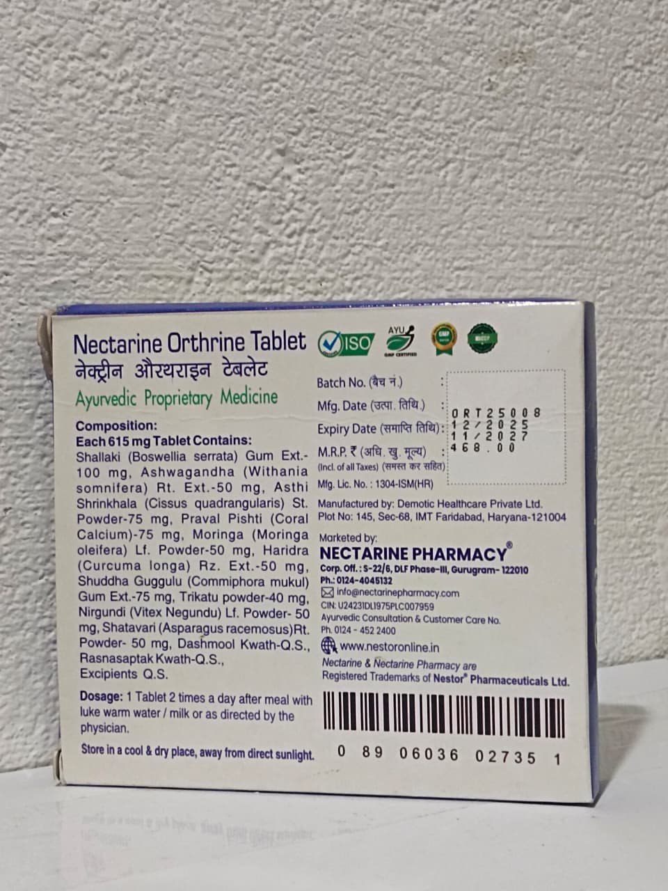 NECTARINE ORTHRINE TABLET