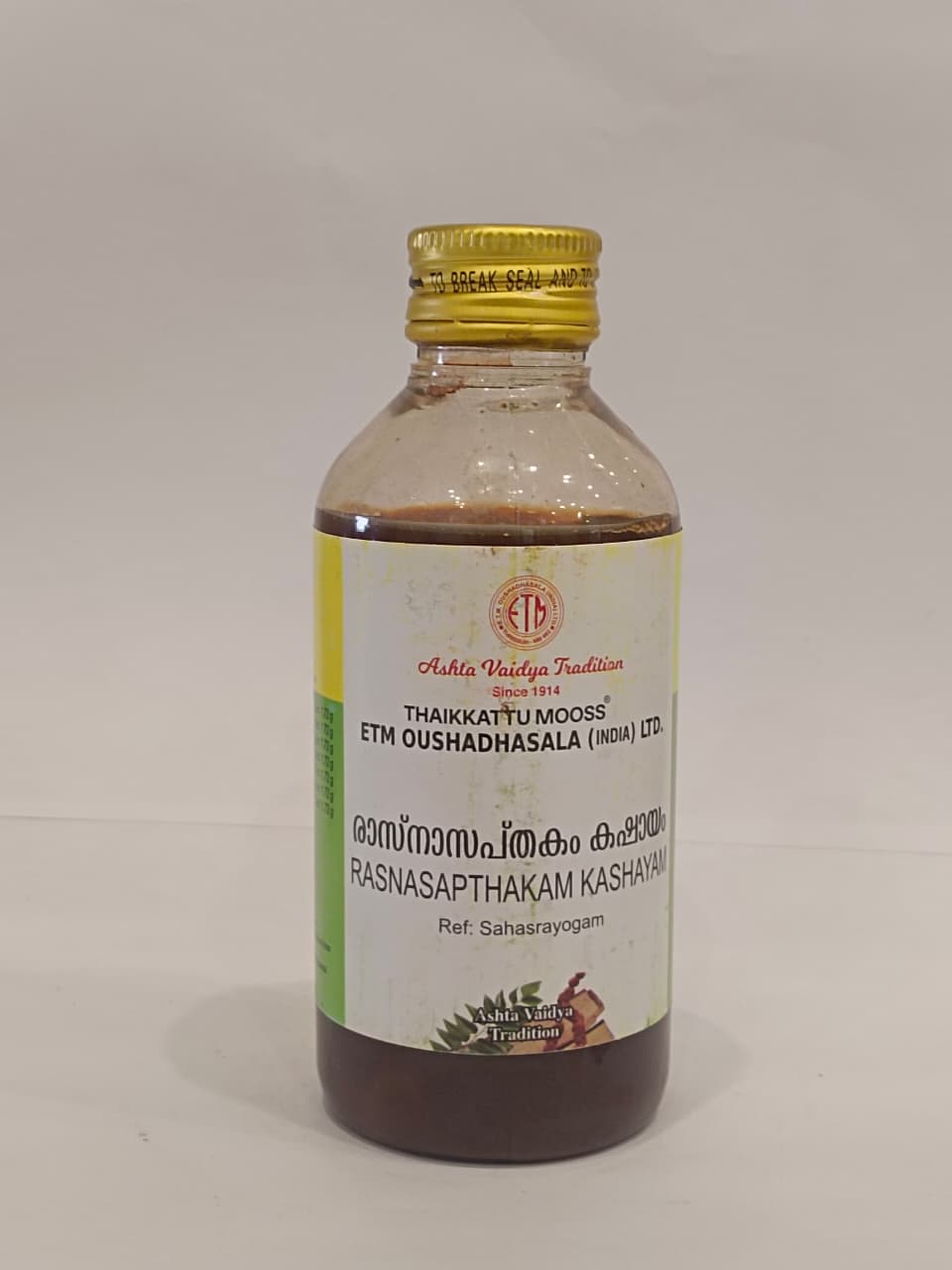 ETM RASNASAPTHAKAM KASHAYAM 200 ML BY THAIKKATTU MOOSS