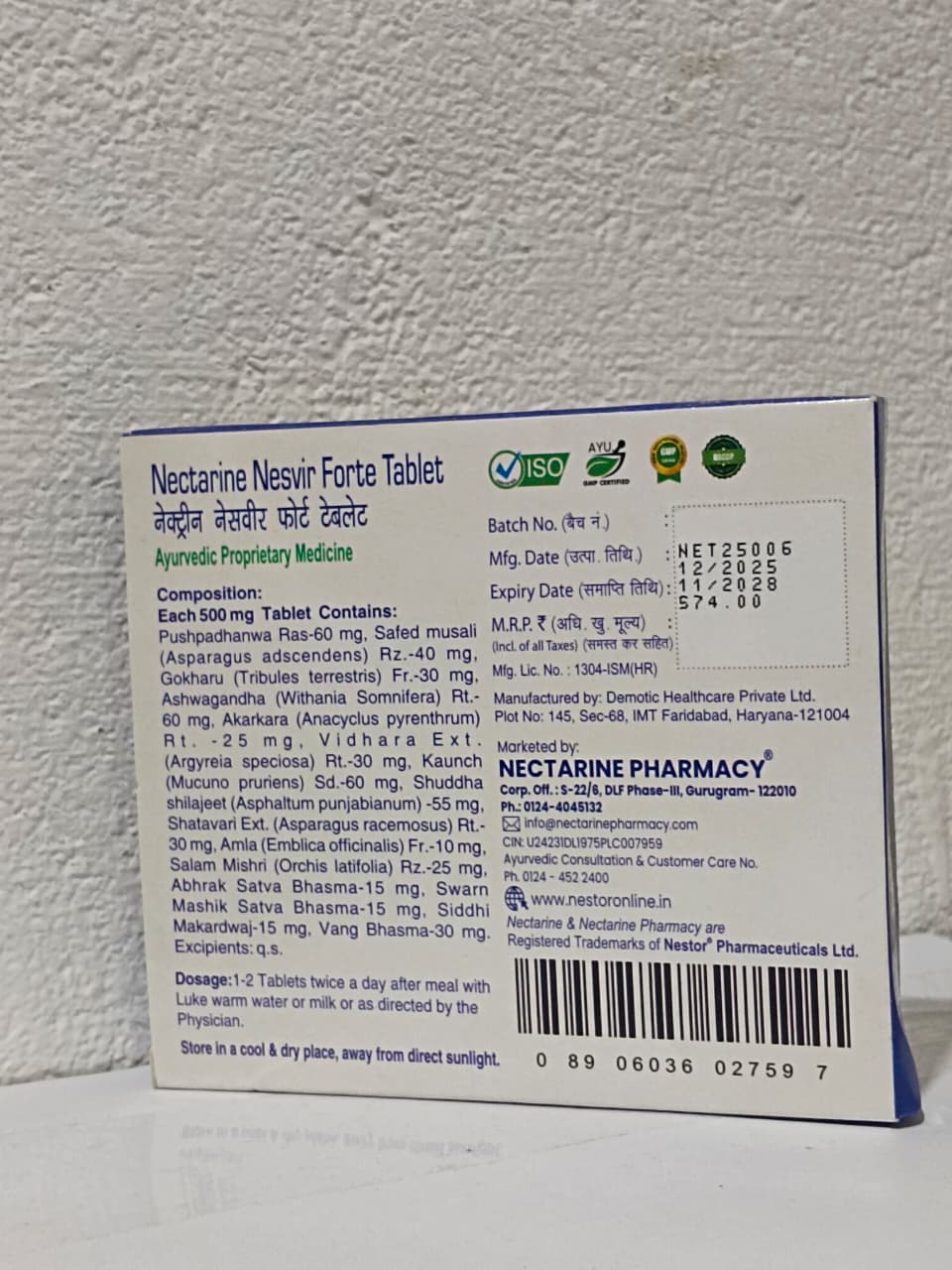 NECTARINE NESVIR FORTE TABLET