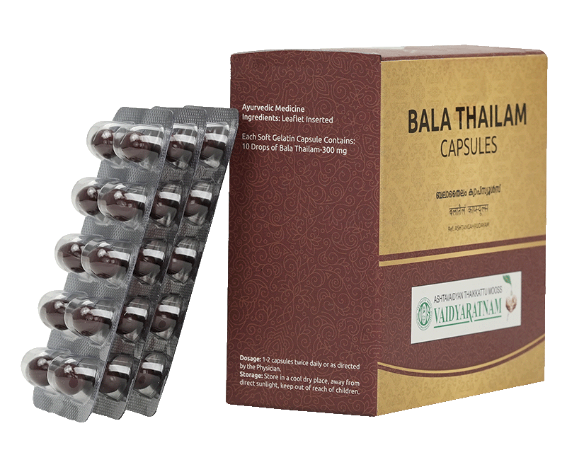 VAIDYARATNAM BALA THAILAM SOFT GEL CAPSULE