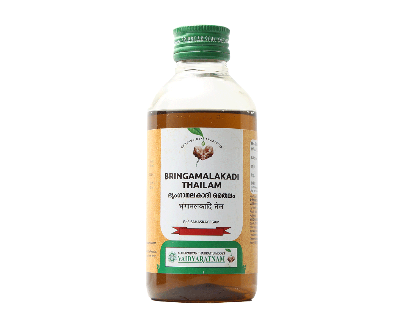 VAIDYARATNAM BHRINGAMALAKADI OIL (VOA)