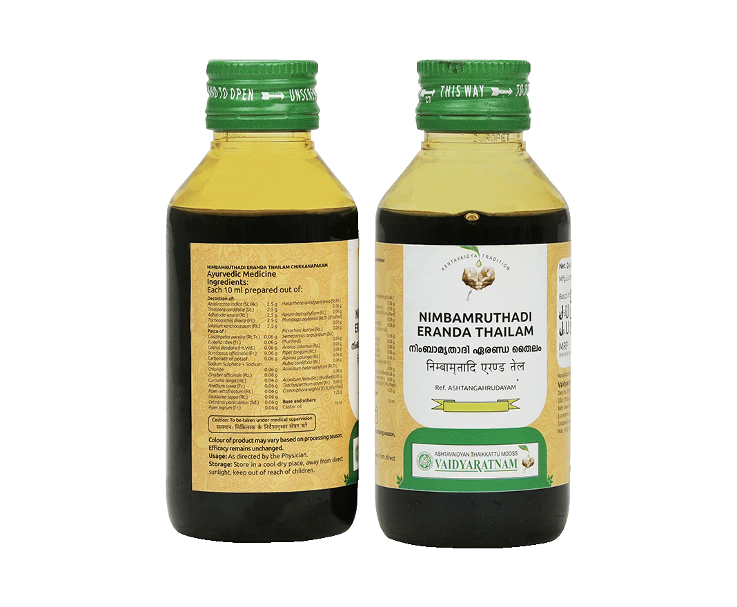 VAIDYARATNAM NIMBAMRITHADI CASTOR OIL