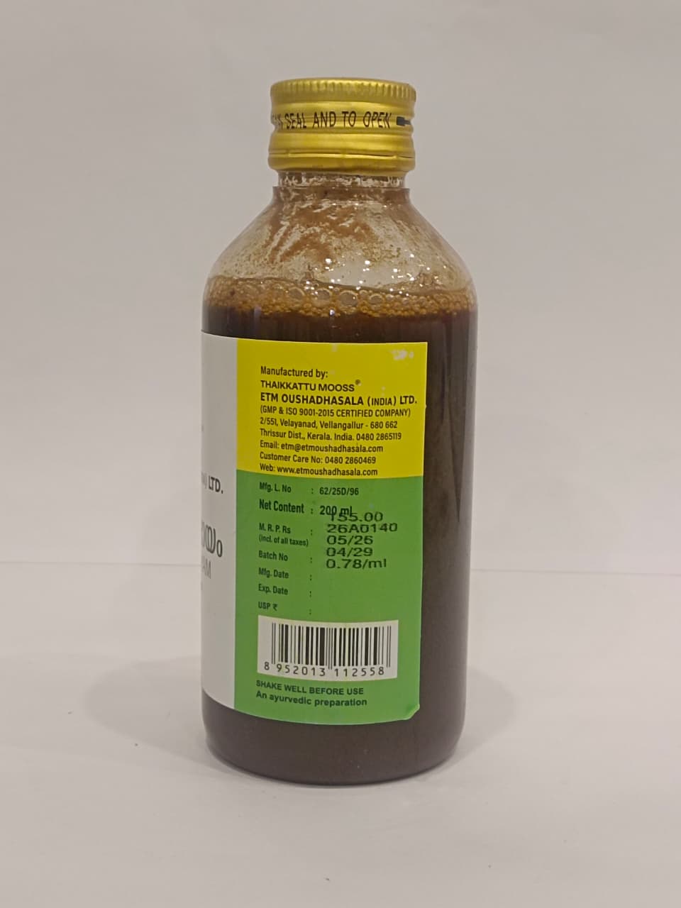 ETM VARANADI KASHAYAM 200 ML BY THAIKKATTU MOOSS